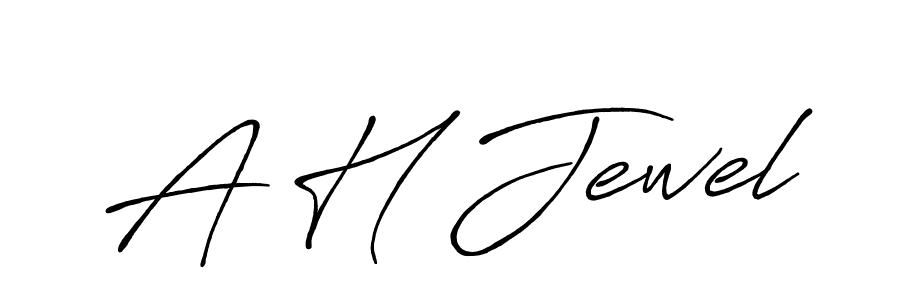 How to make A H Jewel name signature. Use Antro_Vectra_Bolder style for creating short signs online. This is the latest handwritten sign. A H Jewel signature style 7 images and pictures png
