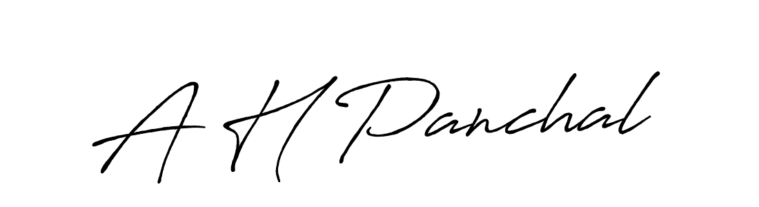 Also we have A H Panchal name is the best signature style. Create professional handwritten signature collection using Antro_Vectra_Bolder autograph style. A H Panchal signature style 7 images and pictures png