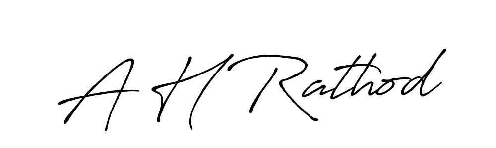 Make a beautiful signature design for name A H Rathod. With this signature (Antro_Vectra_Bolder) style, you can create a handwritten signature for free. A H Rathod signature style 7 images and pictures png