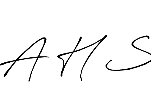 Make a beautiful signature design for name A H S. Use this online signature maker to create a handwritten signature for free. A H S signature style 7 images and pictures png