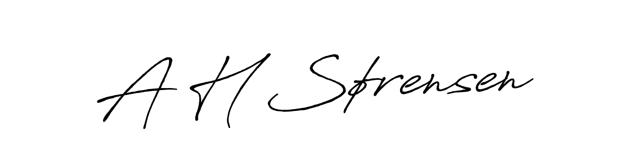 How to make A H Sørensen signature? Antro_Vectra_Bolder is a professional autograph style. Create handwritten signature for A H Sørensen name. A H Sørensen signature style 7 images and pictures png