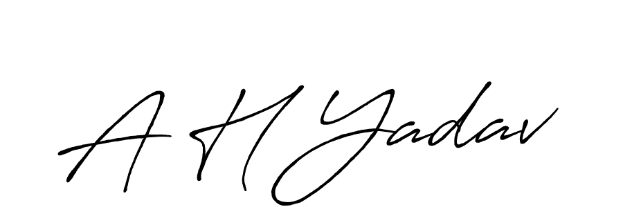 How to make A H Yadav signature? Antro_Vectra_Bolder is a professional autograph style. Create handwritten signature for A H Yadav name. A H Yadav signature style 7 images and pictures png