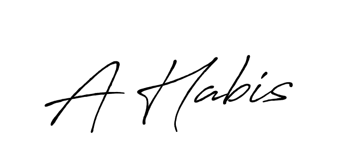 The best way (Antro_Vectra_Bolder) to make a short signature is to pick only two or three words in your name. The name A Habis include a total of six letters. For converting this name. A Habis signature style 7 images and pictures png