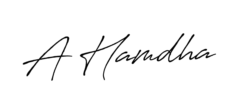 Create a beautiful signature design for name A Hamdha. With this signature (Antro_Vectra_Bolder) fonts, you can make a handwritten signature for free. A Hamdha signature style 7 images and pictures png