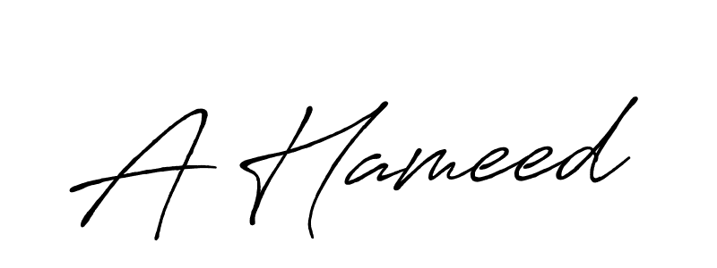 Also You can easily find your signature by using the search form. We will create A Hameed name handwritten signature images for you free of cost using Antro_Vectra_Bolder sign style. A Hameed signature style 7 images and pictures png