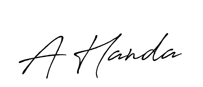 Use a signature maker to create a handwritten signature online. With this signature software, you can design (Antro_Vectra_Bolder) your own signature for name A Handa. A Handa signature style 7 images and pictures png