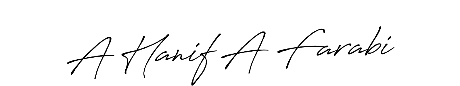 How to make A Hanif A Farabi signature? Antro_Vectra_Bolder is a professional autograph style. Create handwritten signature for A Hanif A Farabi name. A Hanif A Farabi signature style 7 images and pictures png