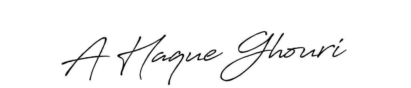 Also we have A Haque Ghouri name is the best signature style. Create professional handwritten signature collection using Antro_Vectra_Bolder autograph style. A Haque Ghouri signature style 7 images and pictures png