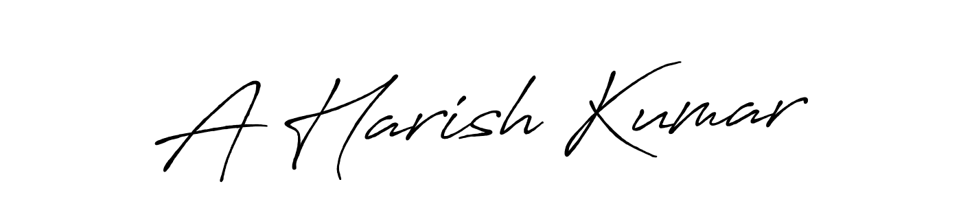 The best way (Antro_Vectra_Bolder) to make a short signature is to pick only two or three words in your name. The name A Harish Kumar include a total of six letters. For converting this name. A Harish Kumar signature style 7 images and pictures png