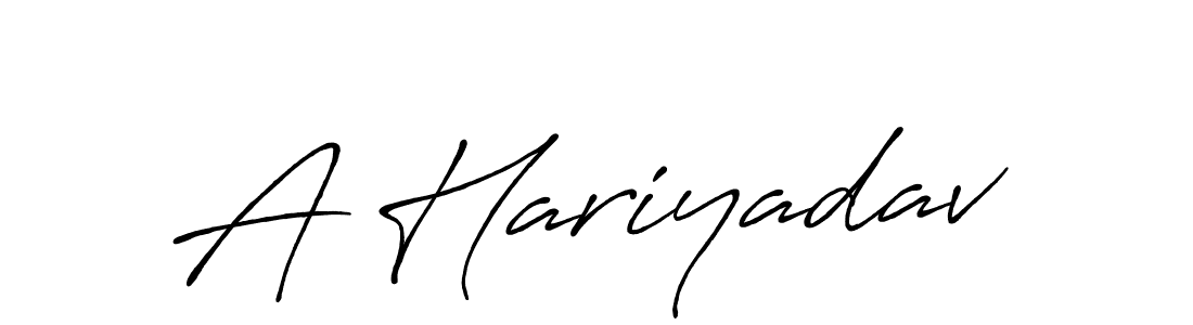 Design your own signature with our free online signature maker. With this signature software, you can create a handwritten (Antro_Vectra_Bolder) signature for name A Hariyadav. A Hariyadav signature style 7 images and pictures png