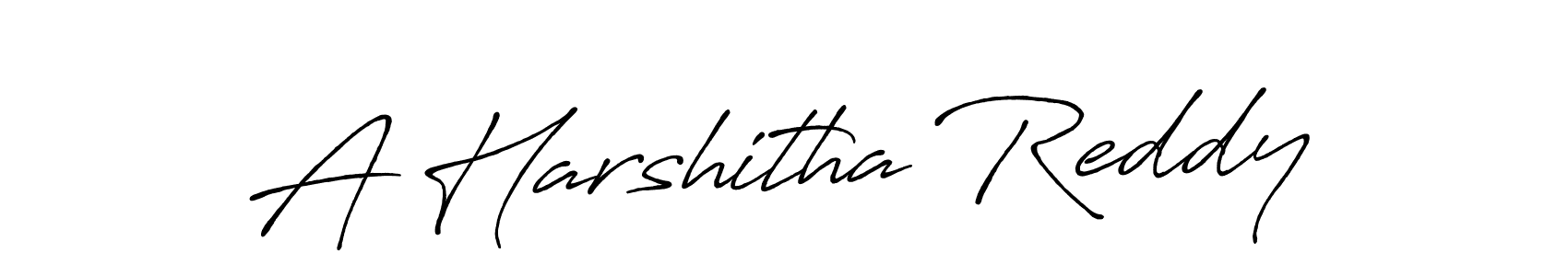 Also we have A Harshitha Reddy name is the best signature style. Create professional handwritten signature collection using Antro_Vectra_Bolder autograph style. A Harshitha Reddy signature style 7 images and pictures png