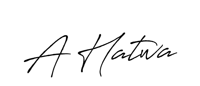 How to make A Hatwa signature? Antro_Vectra_Bolder is a professional autograph style. Create handwritten signature for A Hatwa name. A Hatwa signature style 7 images and pictures png