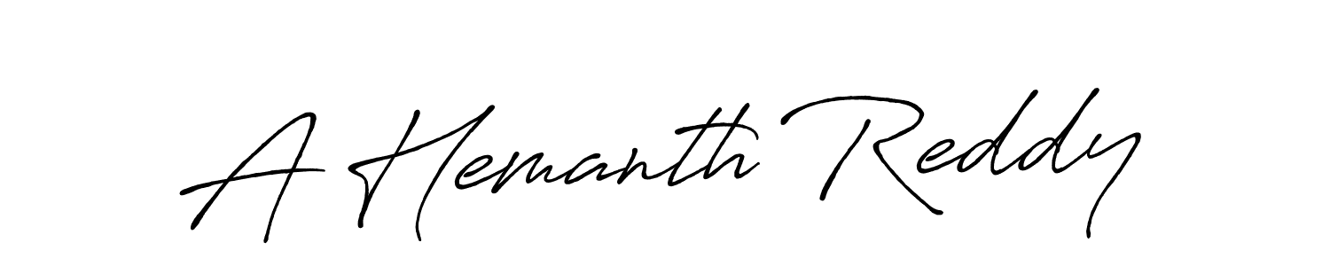 Design your own signature with our free online signature maker. With this signature software, you can create a handwritten (Antro_Vectra_Bolder) signature for name A Hemanth Reddy. A Hemanth Reddy signature style 7 images and pictures png