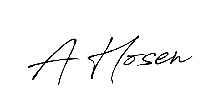 Make a beautiful signature design for name A Hosen. With this signature (Antro_Vectra_Bolder) style, you can create a handwritten signature for free. A Hosen signature style 7 images and pictures png