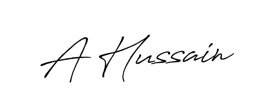 Create a beautiful signature design for name A Hussain. With this signature (Antro_Vectra_Bolder) fonts, you can make a handwritten signature for free. A Hussain signature style 7 images and pictures png