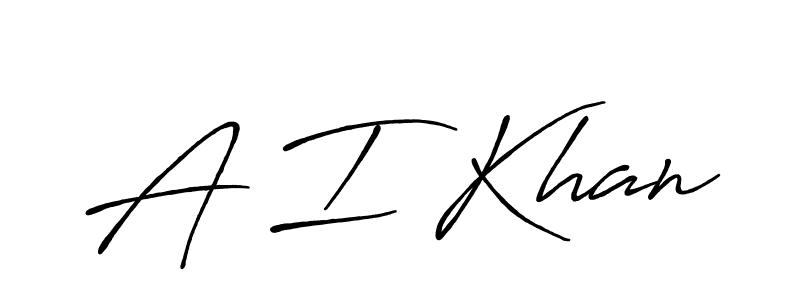 How to make A I Khan name signature. Use Antro_Vectra_Bolder style for creating short signs online. This is the latest handwritten sign. A I Khan signature style 7 images and pictures png