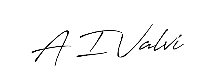 A I Valvi stylish signature style. Best Handwritten Sign (Antro_Vectra_Bolder) for my name. Handwritten Signature Collection Ideas for my name A I Valvi. A I Valvi signature style 7 images and pictures png