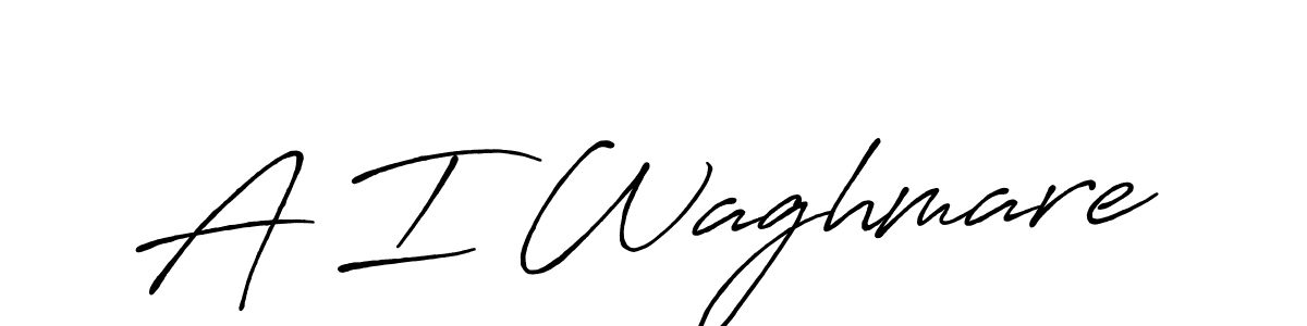 Use a signature maker to create a handwritten signature online. With this signature software, you can design (Antro_Vectra_Bolder) your own signature for name A I Waghmare. A I Waghmare signature style 7 images and pictures png