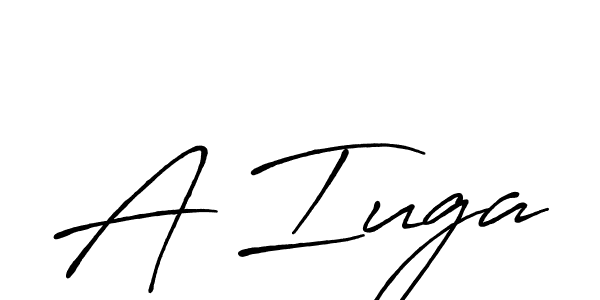 How to make A Iuga name signature. Use Antro_Vectra_Bolder style for creating short signs online. This is the latest handwritten sign. A Iuga signature style 7 images and pictures png