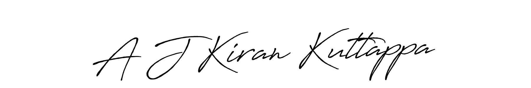 Use a signature maker to create a handwritten signature online. With this signature software, you can design (Antro_Vectra_Bolder) your own signature for name A J Kiran Kuttappa. A J Kiran Kuttappa signature style 7 images and pictures png