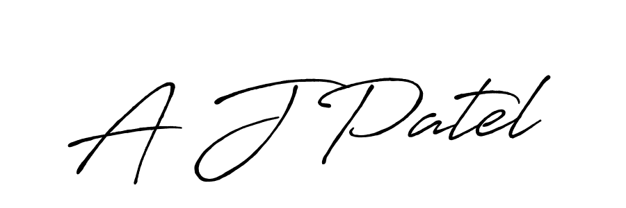 A J Patel stylish signature style. Best Handwritten Sign (Antro_Vectra_Bolder) for my name. Handwritten Signature Collection Ideas for my name A J Patel. A J Patel signature style 7 images and pictures png