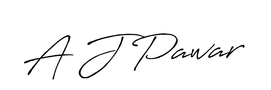 Design your own signature with our free online signature maker. With this signature software, you can create a handwritten (Antro_Vectra_Bolder) signature for name A J Pawar. A J Pawar signature style 7 images and pictures png