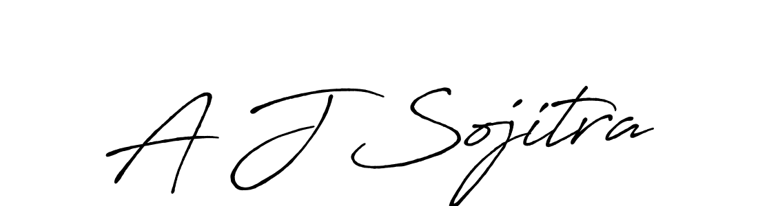 Make a beautiful signature design for name A J Sojitra. With this signature (Antro_Vectra_Bolder) style, you can create a handwritten signature for free. A J Sojitra signature style 7 images and pictures png