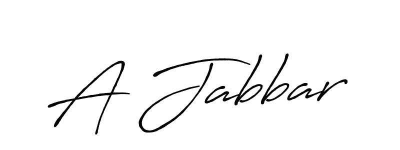 Design your own signature with our free online signature maker. With this signature software, you can create a handwritten (Antro_Vectra_Bolder) signature for name A Jabbar. A Jabbar signature style 7 images and pictures png