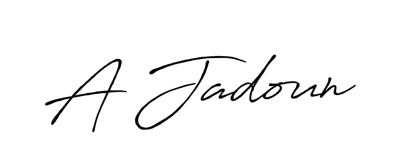 Use a signature maker to create a handwritten signature online. With this signature software, you can design (Antro_Vectra_Bolder) your own signature for name A Jadoun. A Jadoun signature style 7 images and pictures png