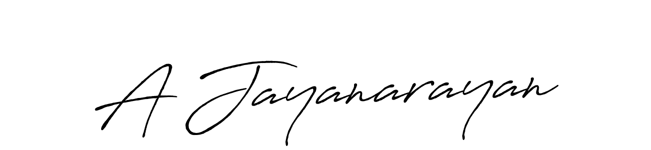 Design your own signature with our free online signature maker. With this signature software, you can create a handwritten (Antro_Vectra_Bolder) signature for name A Jayanarayan. A Jayanarayan signature style 7 images and pictures png