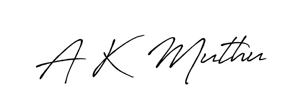 How to make A K  Muthu signature? Antro_Vectra_Bolder is a professional autograph style. Create handwritten signature for A K  Muthu name. A K  Muthu signature style 7 images and pictures png