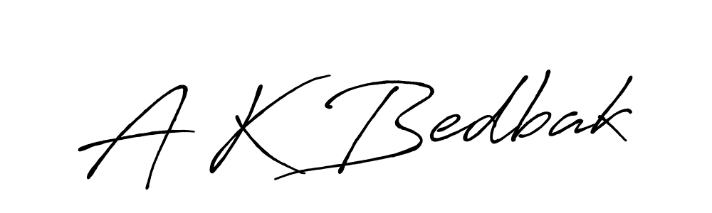 A K Bedbak stylish signature style. Best Handwritten Sign (Antro_Vectra_Bolder) for my name. Handwritten Signature Collection Ideas for my name A K Bedbak. A K Bedbak signature style 7 images and pictures png