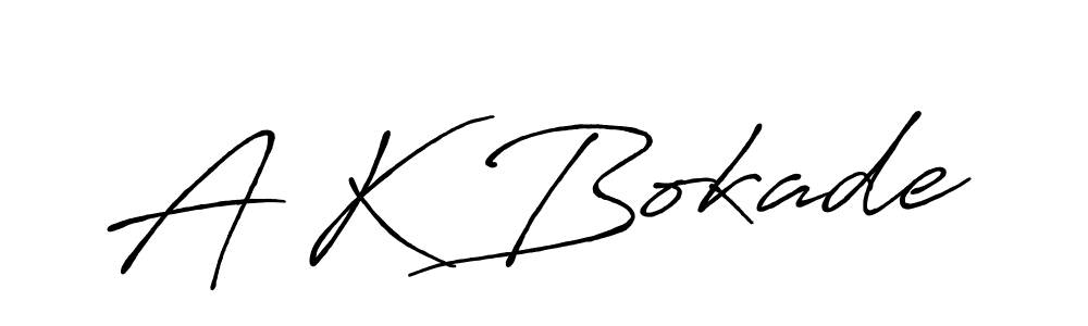 A K Bokade stylish signature style. Best Handwritten Sign (Antro_Vectra_Bolder) for my name. Handwritten Signature Collection Ideas for my name A K Bokade. A K Bokade signature style 7 images and pictures png