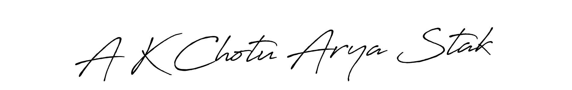 You should practise on your own different ways (Antro_Vectra_Bolder) to write your name (A K Chotu Arya Stak) in signature. don't let someone else do it for you. A K Chotu Arya Stak signature style 7 images and pictures png
