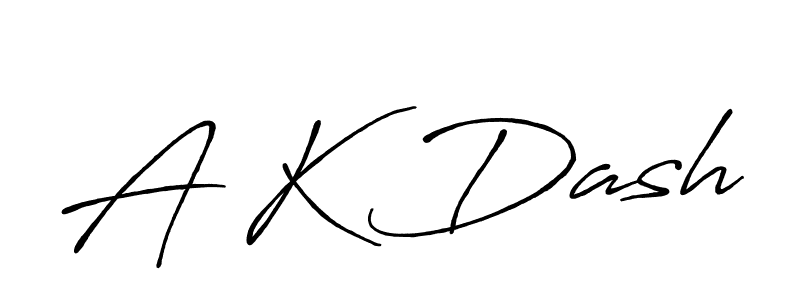 Use a signature maker to create a handwritten signature online. With this signature software, you can design (Antro_Vectra_Bolder) your own signature for name A K Dash. A K Dash signature style 7 images and pictures png