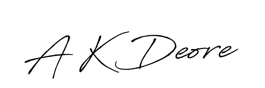 Design your own signature with our free online signature maker. With this signature software, you can create a handwritten (Antro_Vectra_Bolder) signature for name A K Deore. A K Deore signature style 7 images and pictures png