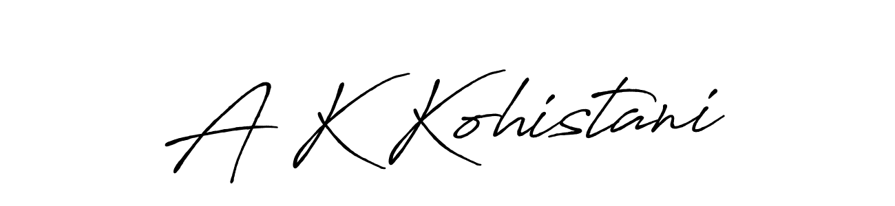 Similarly Antro_Vectra_Bolder is the best handwritten signature design. Signature creator online .You can use it as an online autograph creator for name A K Kohistani. A K Kohistani signature style 7 images and pictures png