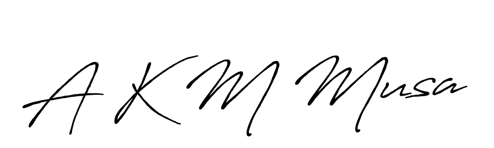 It looks lik you need a new signature style for name A K M Musa. Design unique handwritten (Antro_Vectra_Bolder) signature with our free signature maker in just a few clicks. A K M Musa signature style 7 images and pictures png