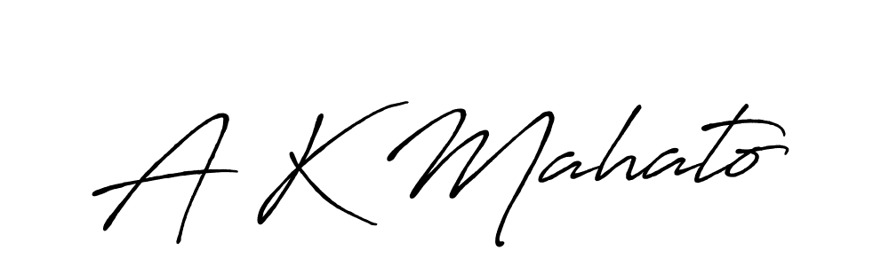 Design your own signature with our free online signature maker. With this signature software, you can create a handwritten (Antro_Vectra_Bolder) signature for name A K Mahato. A K Mahato signature style 7 images and pictures png