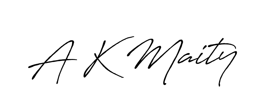 Make a beautiful signature design for name A K Maity. With this signature (Antro_Vectra_Bolder) style, you can create a handwritten signature for free. A K Maity signature style 7 images and pictures png