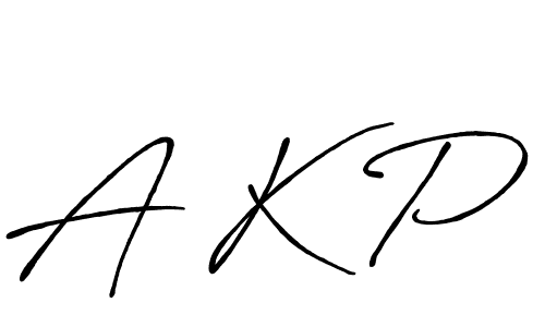 How to make A K P signature? Antro_Vectra_Bolder is a professional autograph style. Create handwritten signature for A K P name. A K P signature style 7 images and pictures png