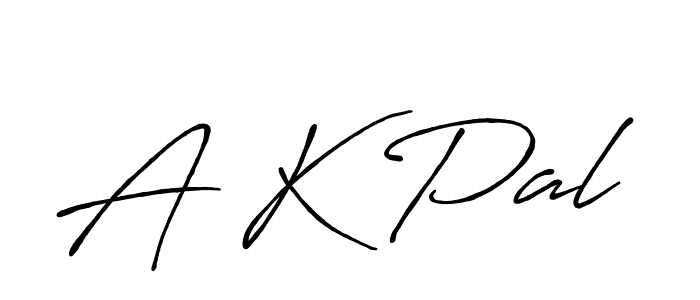 A K Pal stylish signature style. Best Handwritten Sign (Antro_Vectra_Bolder) for my name. Handwritten Signature Collection Ideas for my name A K Pal. A K Pal signature style 7 images and pictures png