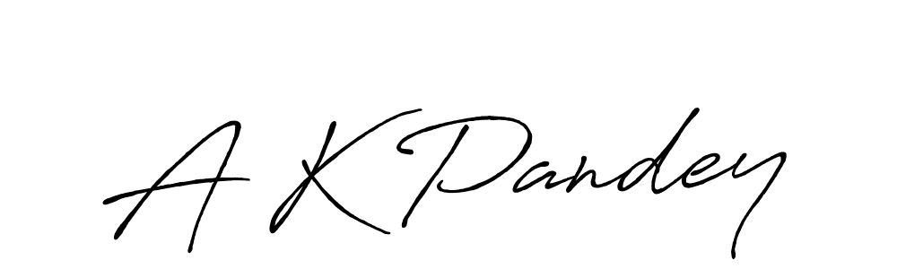 How to make A K Pandey signature? Antro_Vectra_Bolder is a professional autograph style. Create handwritten signature for A K Pandey name. A K Pandey signature style 7 images and pictures png