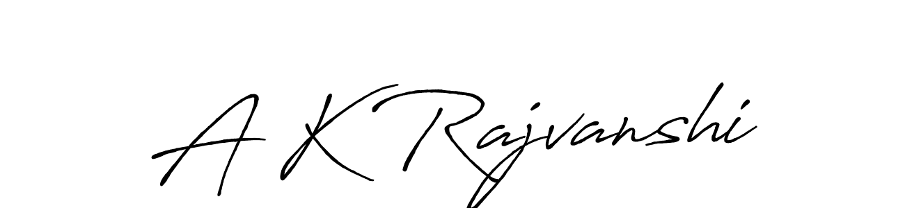 The best way (Antro_Vectra_Bolder) to make a short signature is to pick only two or three words in your name. The name A K Rajvanshi include a total of six letters. For converting this name. A K Rajvanshi signature style 7 images and pictures png