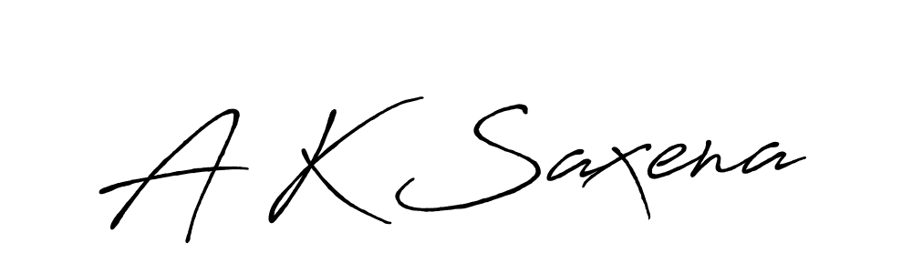 The best way (Antro_Vectra_Bolder) to make a short signature is to pick only two or three words in your name. The name A K Saxena include a total of six letters. For converting this name. A K Saxena signature style 7 images and pictures png