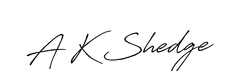 Make a beautiful signature design for name A K Shedge. With this signature (Antro_Vectra_Bolder) style, you can create a handwritten signature for free. A K Shedge signature style 7 images and pictures png