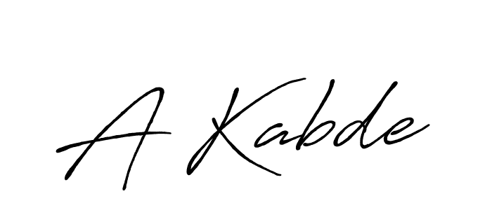 Also we have A Kabde name is the best signature style. Create professional handwritten signature collection using Antro_Vectra_Bolder autograph style. A Kabde signature style 7 images and pictures png