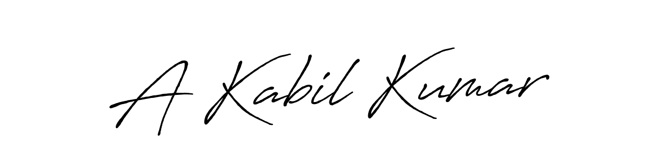 A Kabil Kumar stylish signature style. Best Handwritten Sign (Antro_Vectra_Bolder) for my name. Handwritten Signature Collection Ideas for my name A Kabil Kumar. A Kabil Kumar signature style 7 images and pictures png