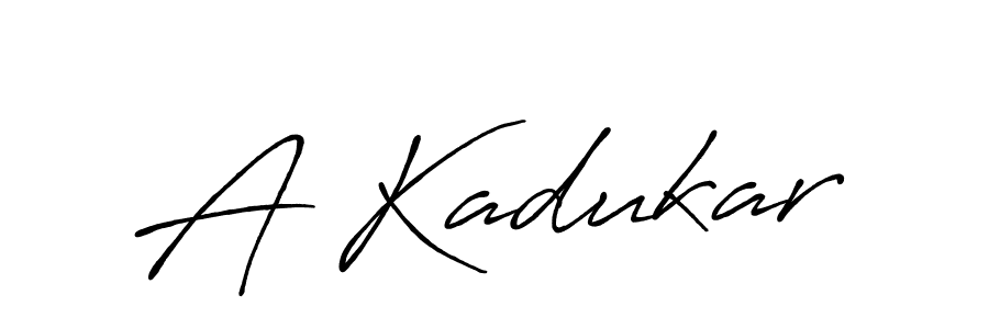 Use a signature maker to create a handwritten signature online. With this signature software, you can design (Antro_Vectra_Bolder) your own signature for name A Kadukar. A Kadukar signature style 7 images and pictures png