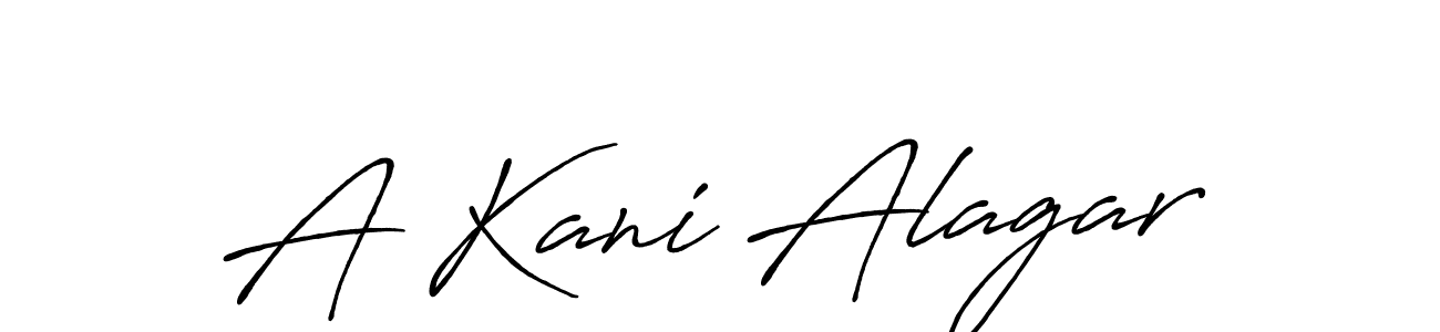 Also You can easily find your signature by using the search form. We will create A Kani Alagar name handwritten signature images for you free of cost using Antro_Vectra_Bolder sign style. A Kani Alagar signature style 7 images and pictures png